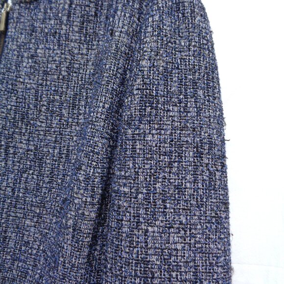 BOSS Women's Navy Tweed Suit Blazer Suit Jacket size 12 - Picture 7 of 13